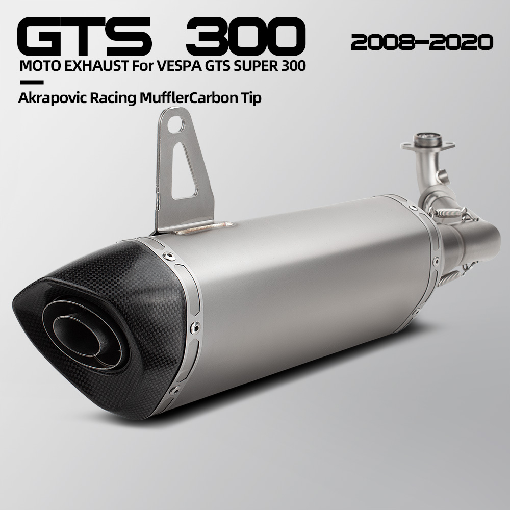 Tech Accessories Usa - ท่อไอเสียรถมอเตอร์ไซค์ Vespa GTS300 Super/Touring GTS Super/Super