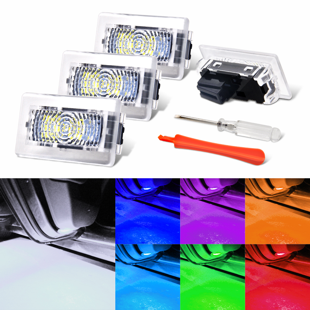 X Tech Accessories - Stella ชุดไฟภายใน OEM 4ชิ้นสำหรับเทสลา3/S/x/y อุปกรณ์เสริมการปรับปรุงความสว่างด้วยเครื่องมืออัพเกรดง่าย7สี