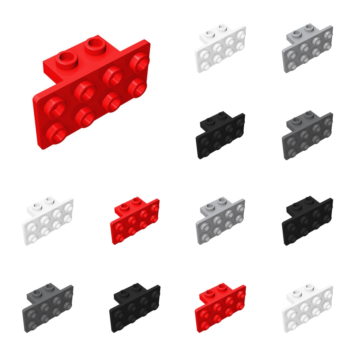 X Tech Accessories - 50pcs 93274 21731 วงเล็บ 1x2-2x4 Building