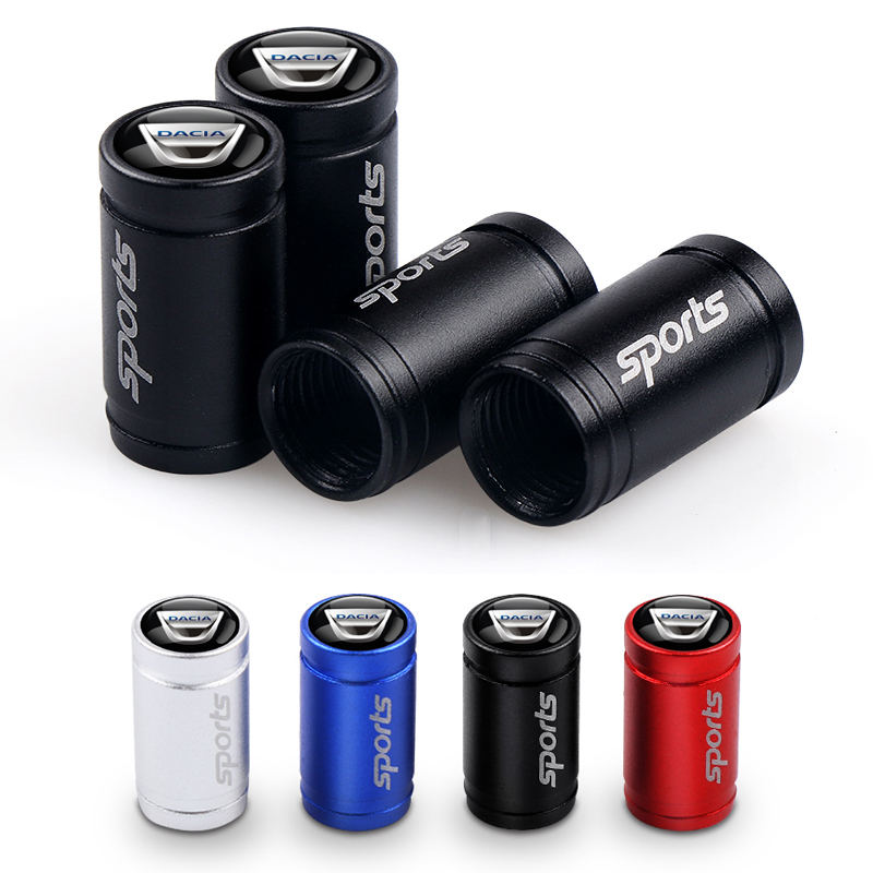 Tech Accessories Dacia - ฝาครอบวาล์วลมยางรถยนต์ 4 ชิ้น อุปกรณ์เสริมสำหรับ Renault DACIA