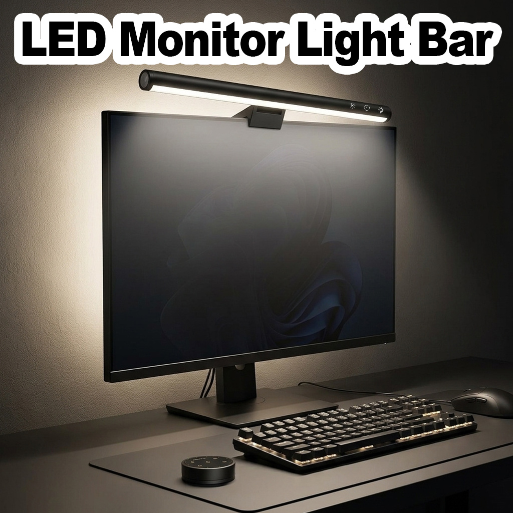 Monitor Light Bar - แถบไฟสำหรับจอมอนิเตอร์ ปรับความสว่างได้ 5 ระดับ มุมลำแสง 45