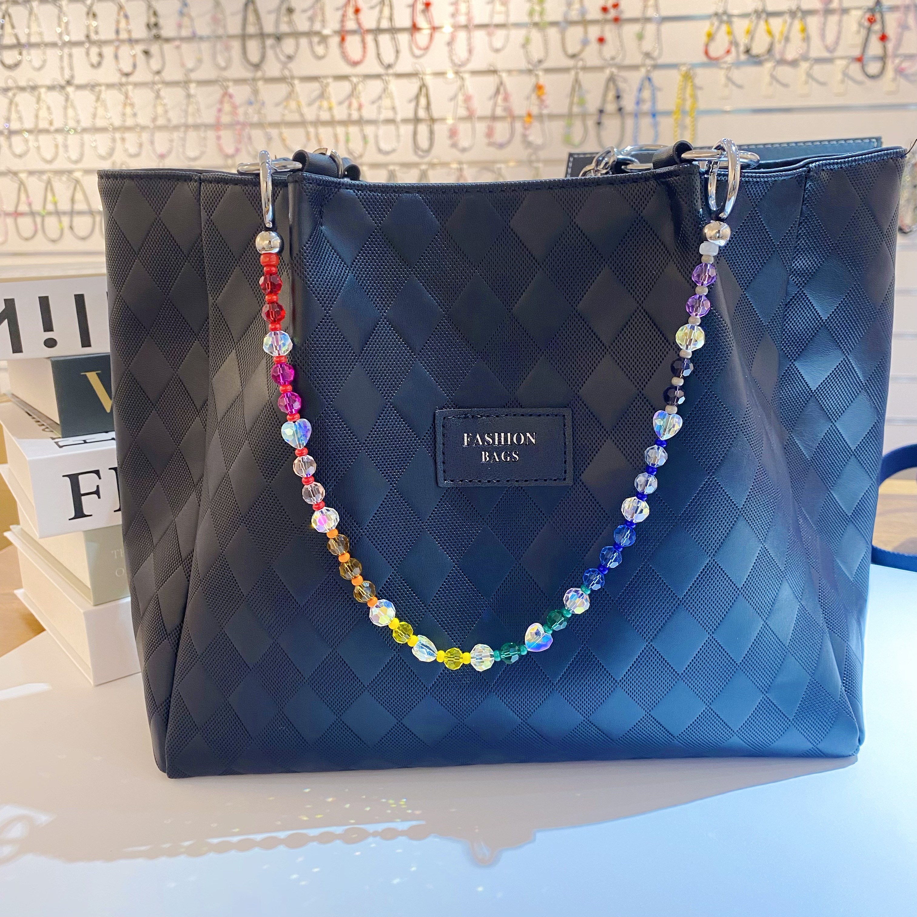 Y2K Tech Accessories - HERLOOK กระเป๋า Charms สําหรับผู้หญิง Y2K อุปกรณ์เสริมคริสตัลใสลูกปัดกระเป๋า