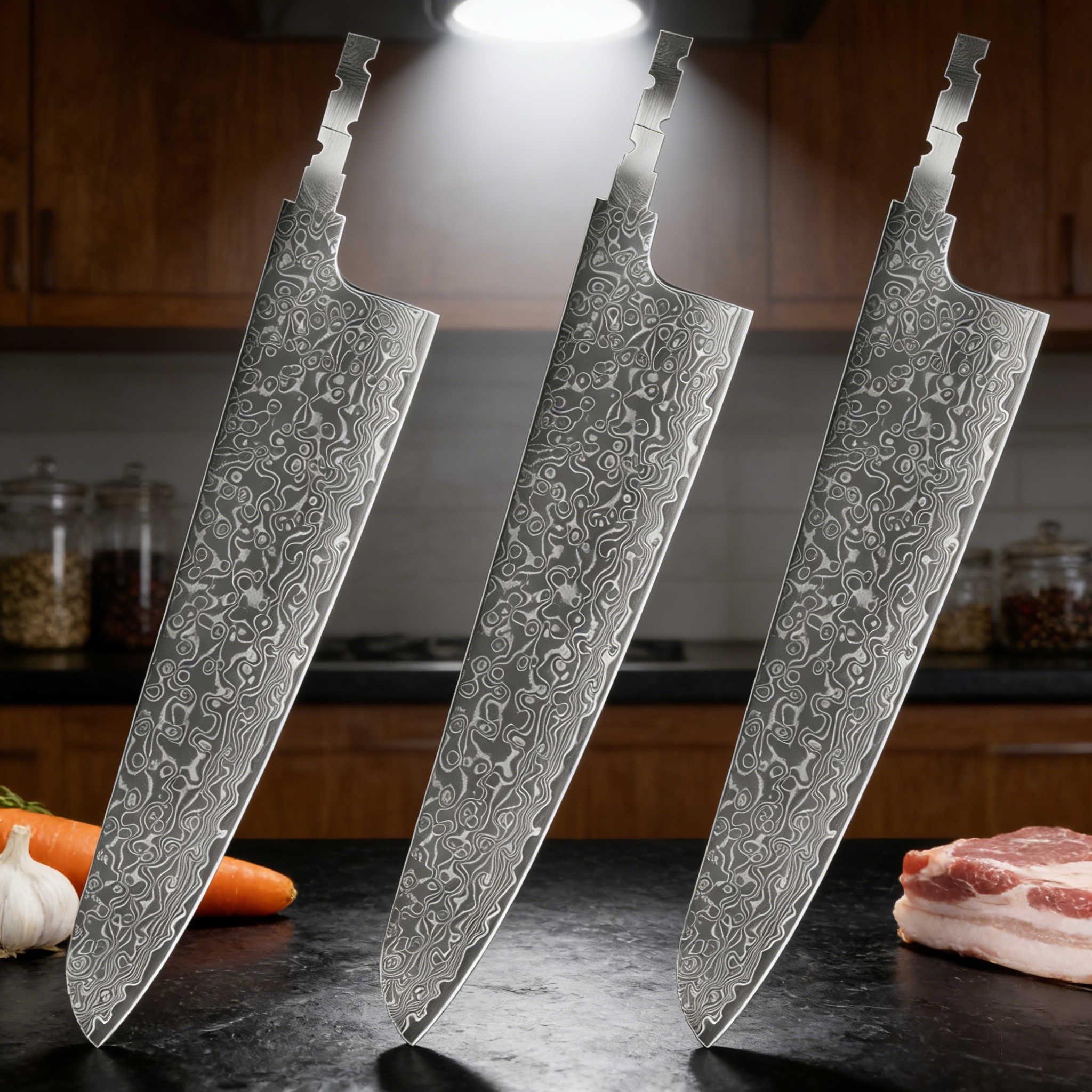 High Tech Kitchen Accessories - 1/2/3 ชิ้น, มีดทำครัวเหล็กดามัสกัส 67 ชั้น คุณภาพสูง