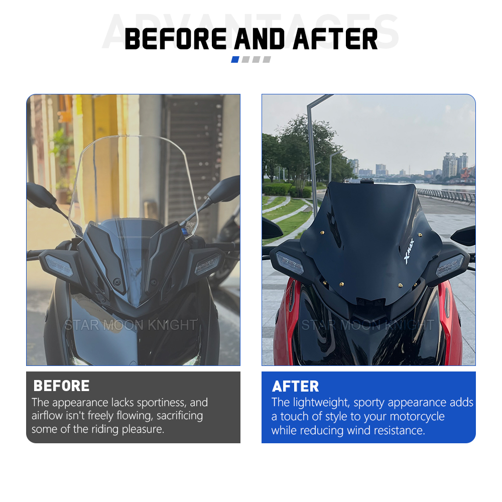 กระจกบังลมสำหรับรถมอเตอร์ไซค์  - X Tech Accessories บทวิจารณ์และราคา