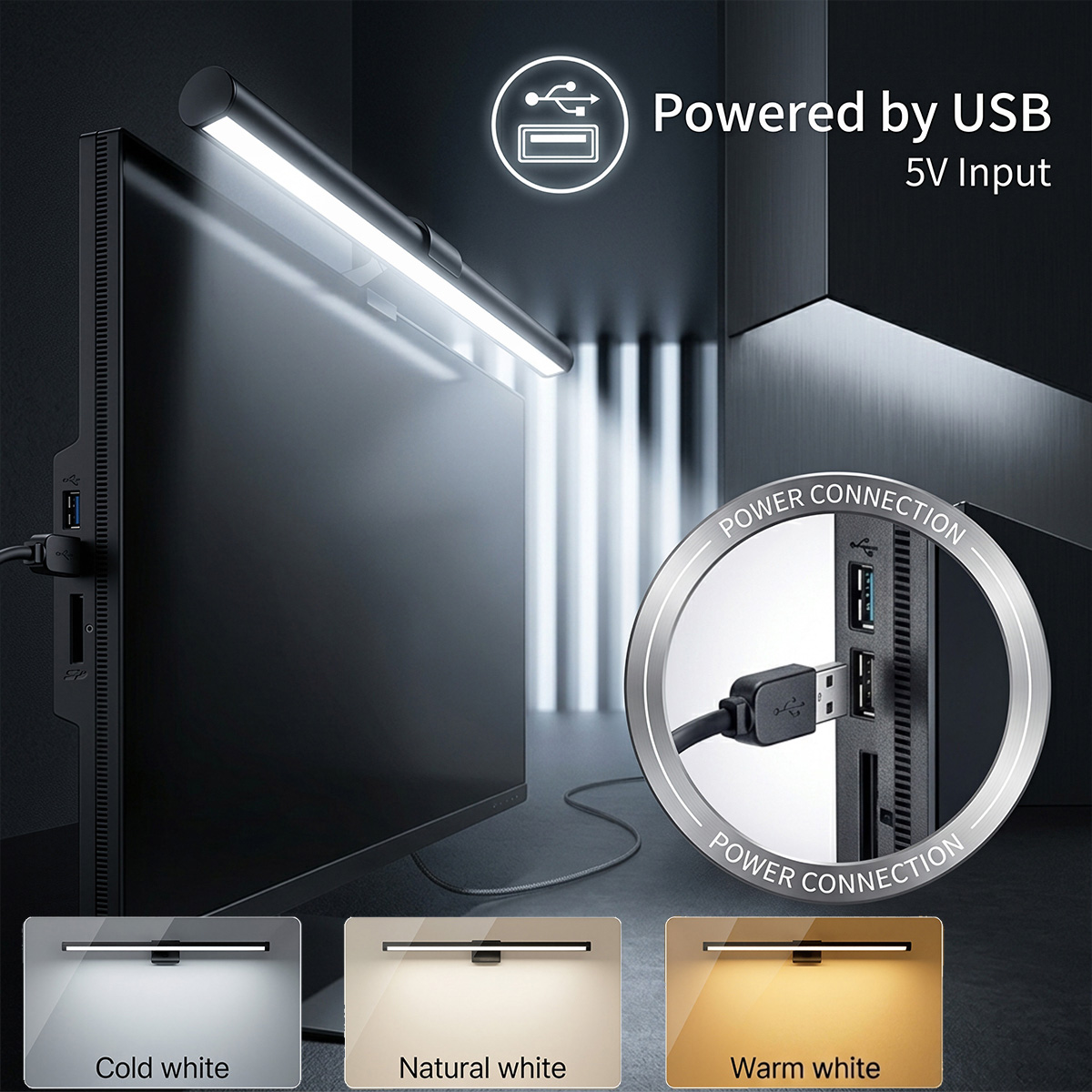 ไฟ LED แบบ USB สำหรับแขวนหน้าจ - Monitor Light Bar บทวิจารณ์และราคา