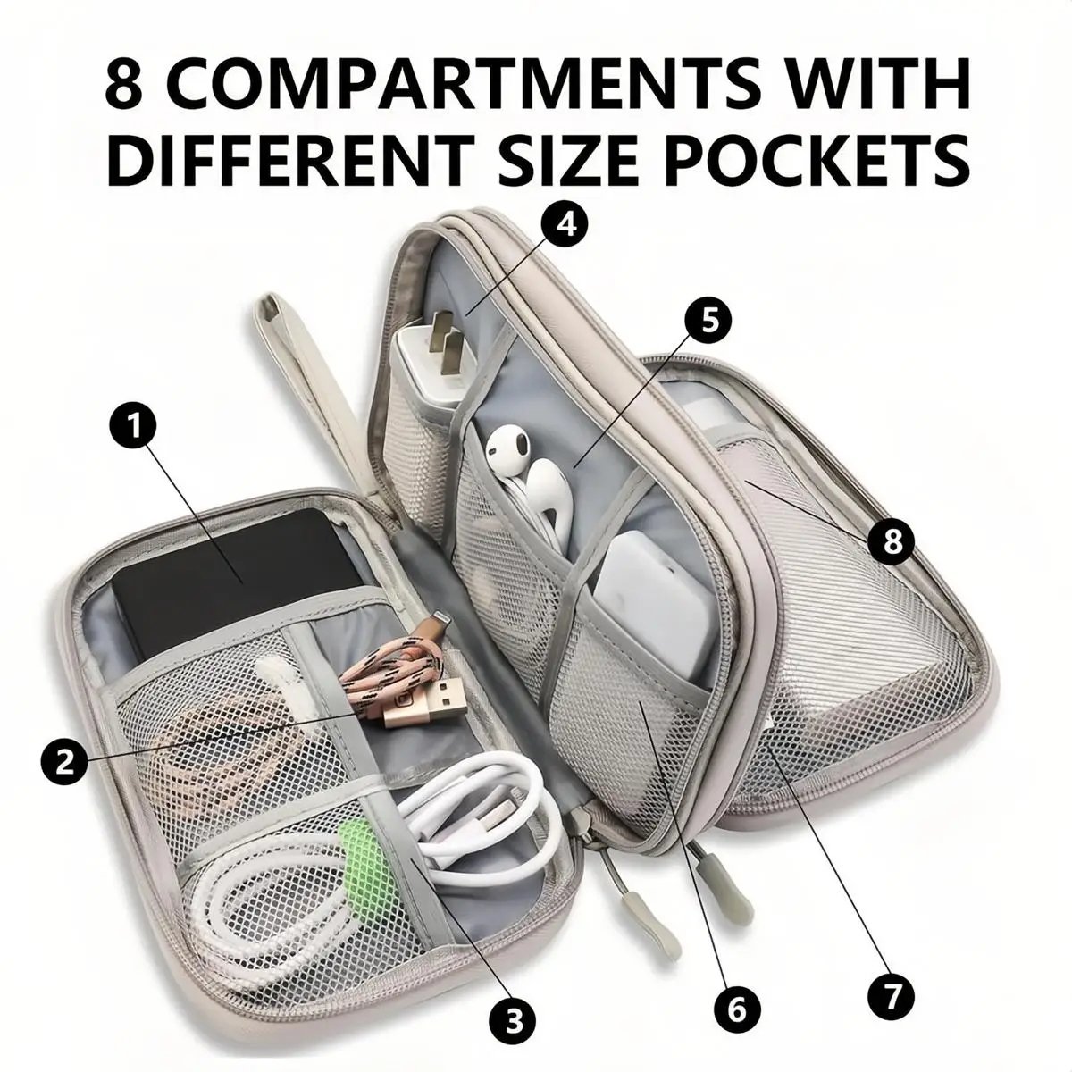 กระเป๋าจัดเก็บสายเคเบิลกันน้ำแ - Tech Accessories Hard Case บทวิจารณ์และราคา