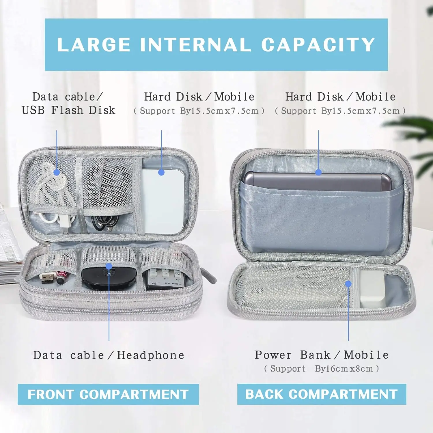 กระเป๋าจัดเก็บสายเคเบิลกันน้ำแ - Tech Accessories Hard Case บทวิจารณ์และราคา