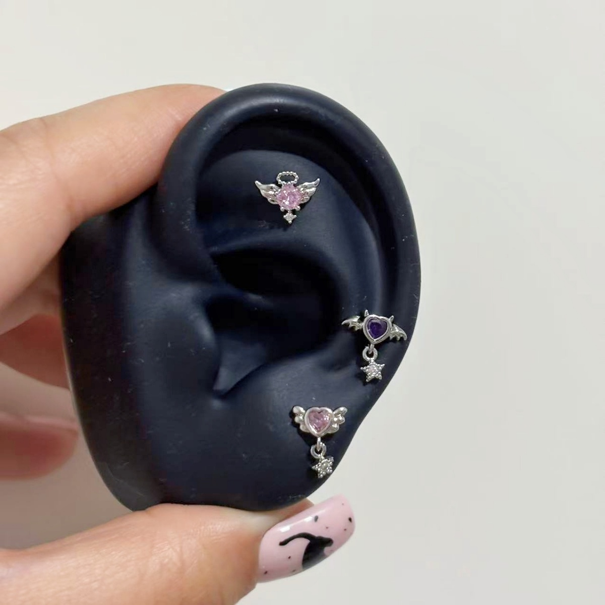 1pcs Bling Zircon Angel & Demo - Y2K Tech Accessories บทวิจารณ์และราคา
