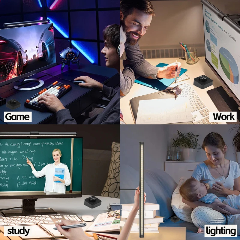 โคมไฟตั้งโต๊ะ LED แบบพกพา ป้อง - Monitor Light Bar บทวิจารณ์และราคา