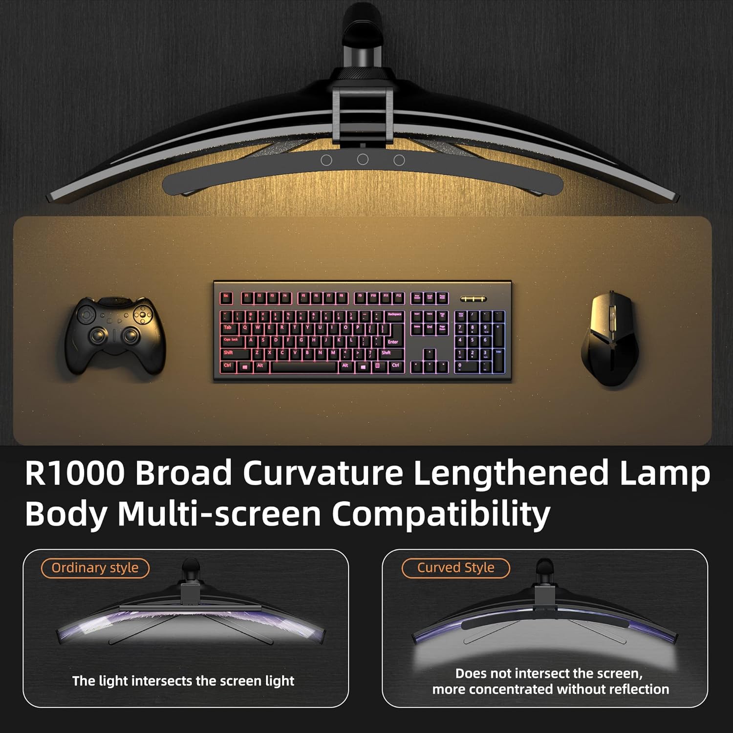 แถบไฟจอโค้ง 3 สี ปรับความสว่าง - Monitor Light Bar บทวิจารณ์และราคา